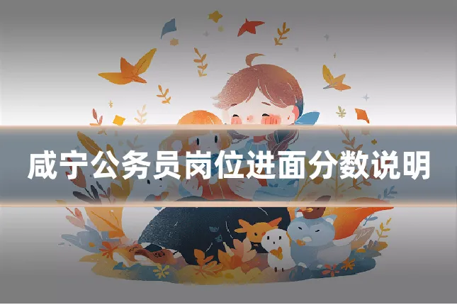 咸宁公务员岗位进面分数说明