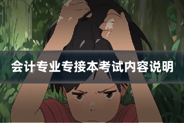 会计专业专接本考试内容说明