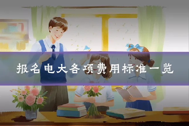 报名电大各项费用标准一览