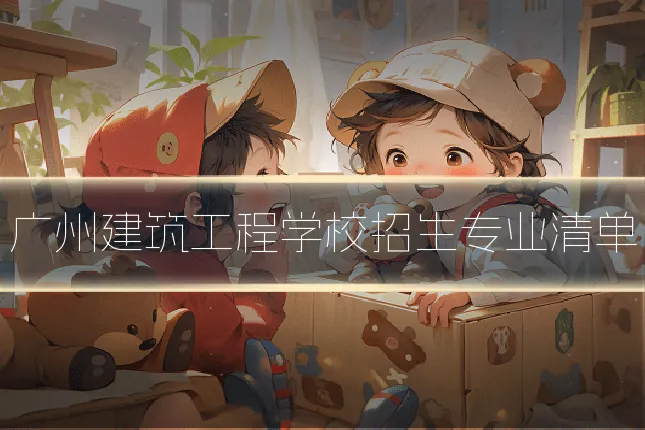广州建筑工程学校招生专业清单
