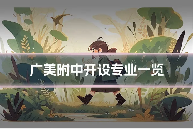 广美附中开设专业一览