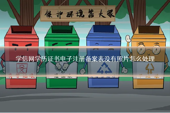 学信网学历证书电子注册备案表没有照片怎么处理