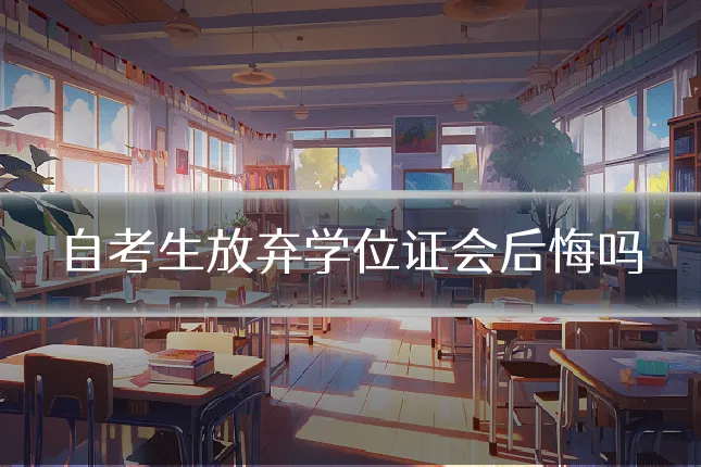 自考生放弃学位证会后悔吗