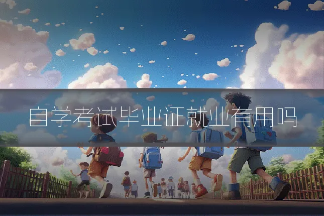 自学考试毕业证就业有用吗