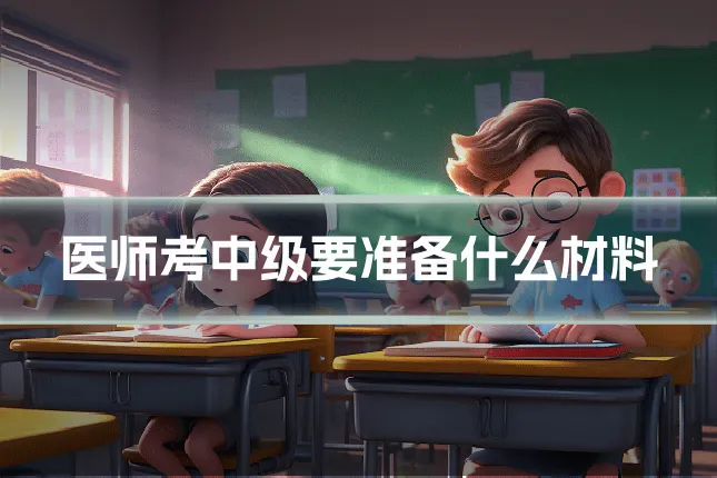 医师考中级要准备什么材料