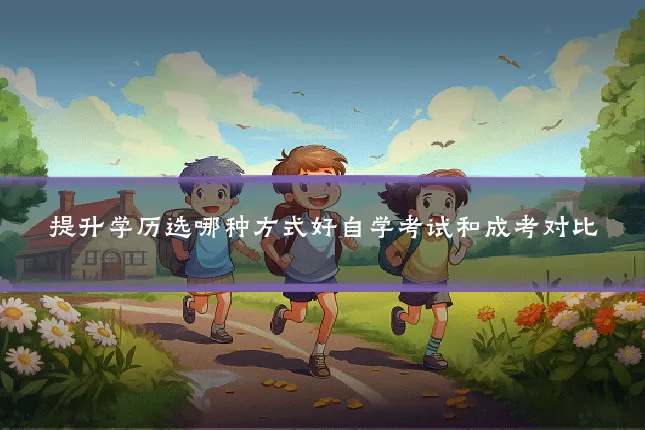 提升学历选哪种方式好自学考试和成考对比