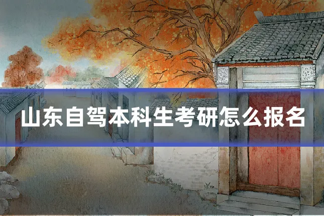 山东自驾本科生考研怎么报名
