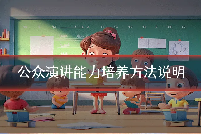 公众演讲能力培养方法说明