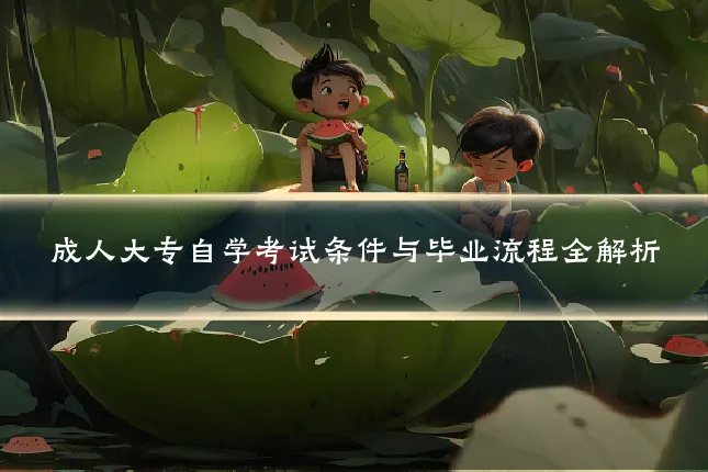 成人大专自学考试条件与毕业流程全解析