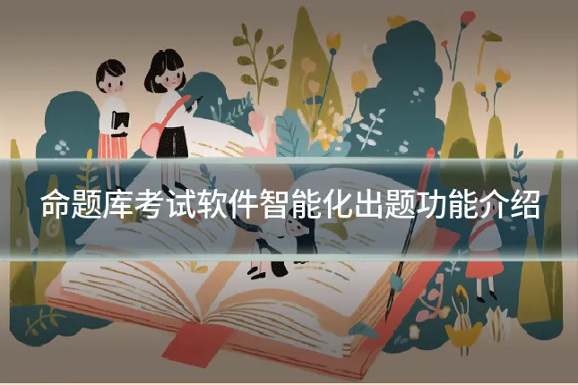 命题库考试软件智能化出题功能介绍