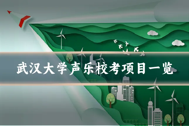 武汉大学声乐校考项目一览