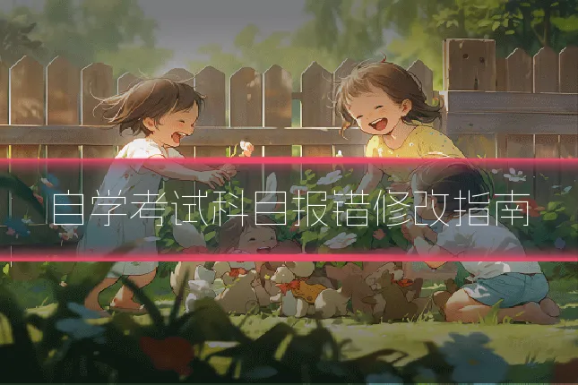 自学考试科目报错修改指南