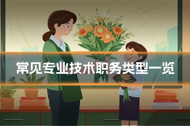 常见专业技术职务类型一览