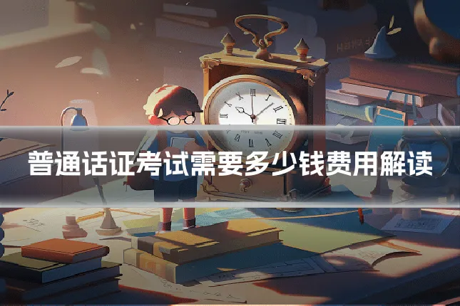 普通话证考试需要多少钱费用解读