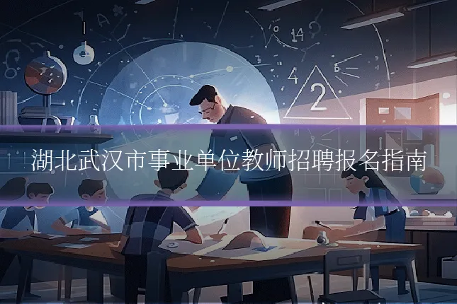 湖北武汉市事业单位教师招聘报名指南