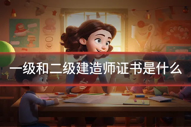 一级和二级建造师证书是什么