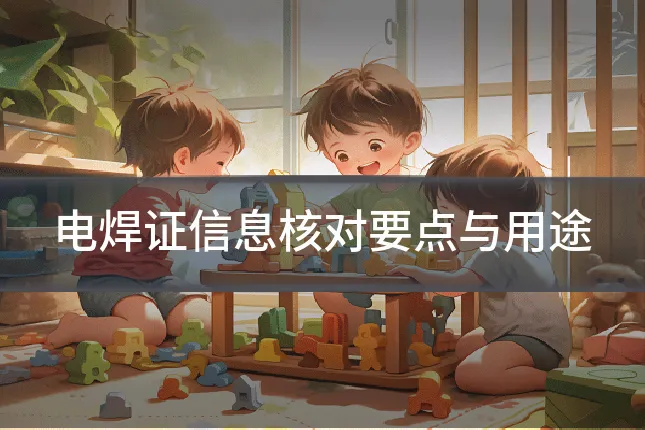 电焊证信息核对要点与用途