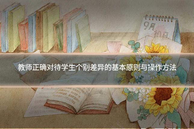 教师正确对待学生个别差异的基本原则与操作方法
