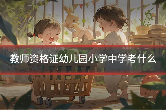 教师资格证幼儿园小学中学考什么