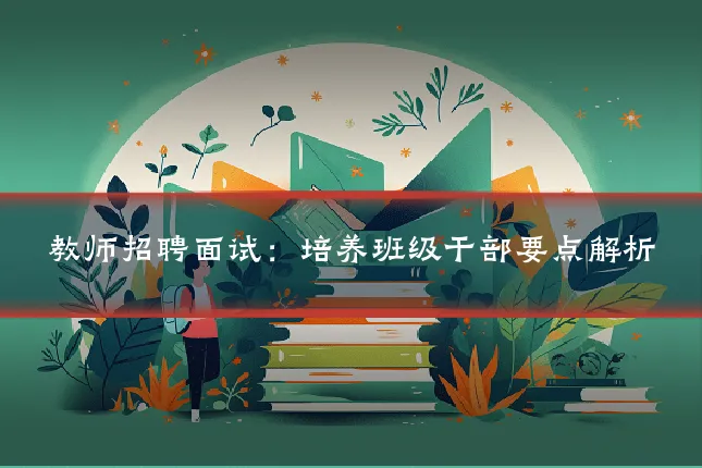 教师招聘面试：培养班级干部要点解析