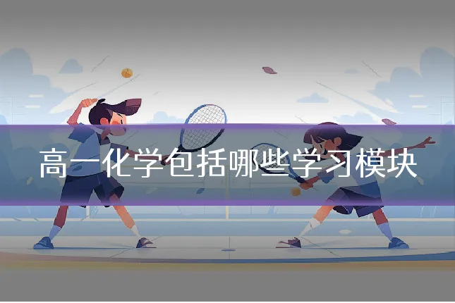高一化学包括哪些学习模块