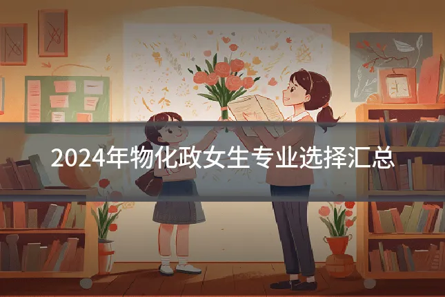 2024年物化政女生专业选择汇总