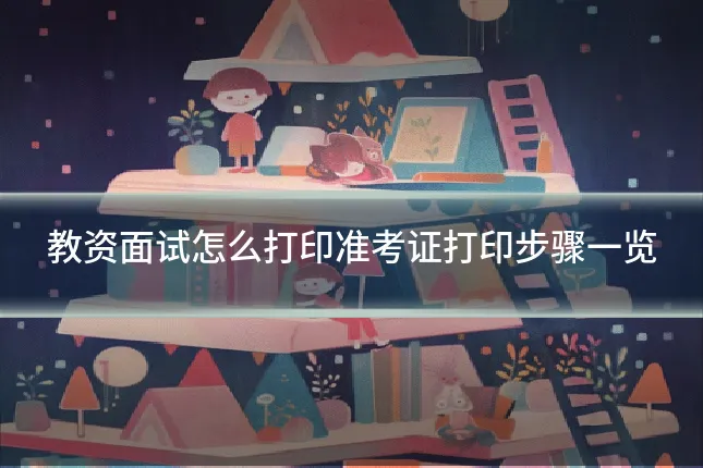 教资面试怎么打印准考证打印步骤一览