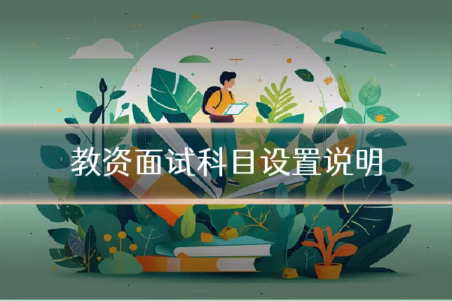 教资面试科目设置说明