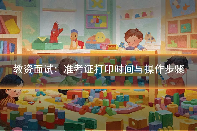 教资面试：准考证打印时间与操作步骤