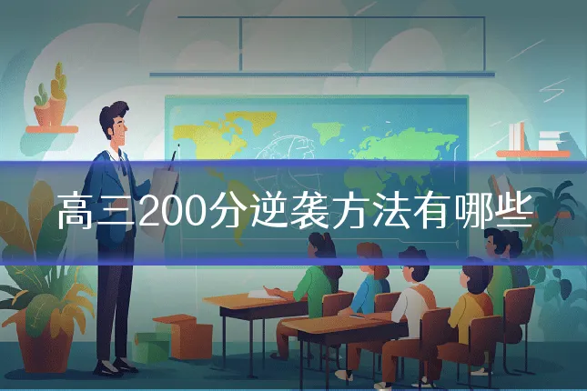 高三200分逆袭方法有哪些