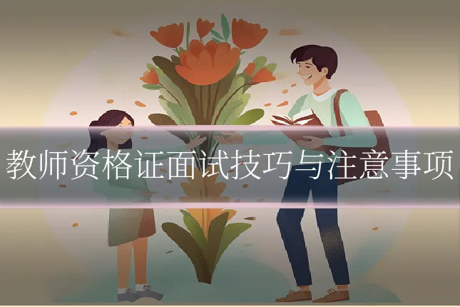 教师资格证面试技巧与注意事项