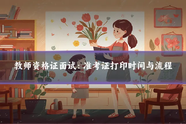 教师资格证面试:准考证打印时间与流程