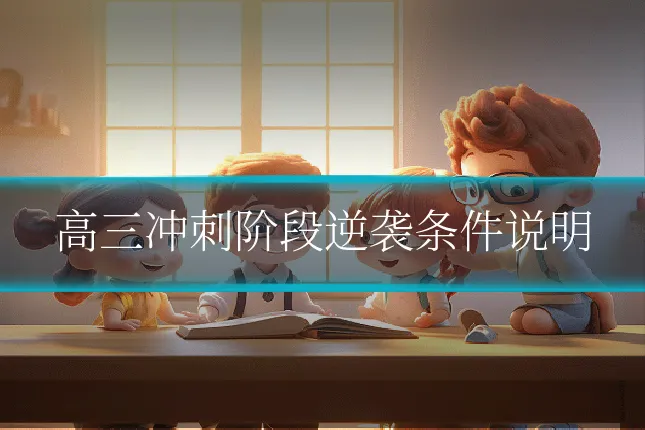 高三冲刺阶段逆袭条件说明