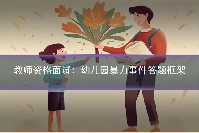 教师资格面试:幼儿园暴力事件答题框架