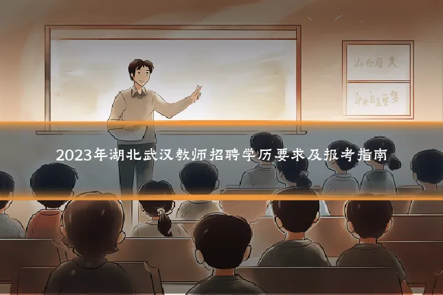 2023年湖北武汉教师招聘学历要求及报考指南