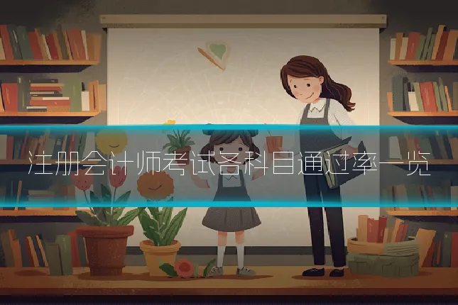 注册会计师考试各科目通过率一览