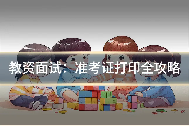 教资面试：准考证打印全攻略