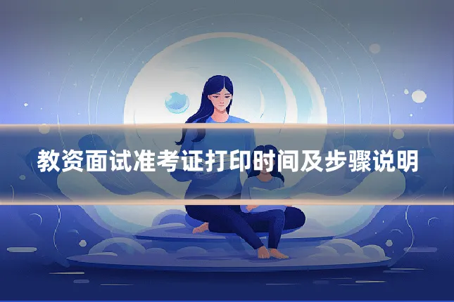 教资面试准考证打印时间及步骤说明