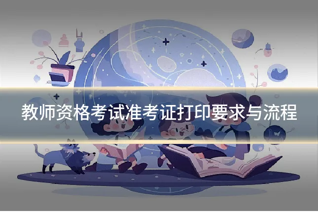 教师资格考试准考证打印要求与流程
