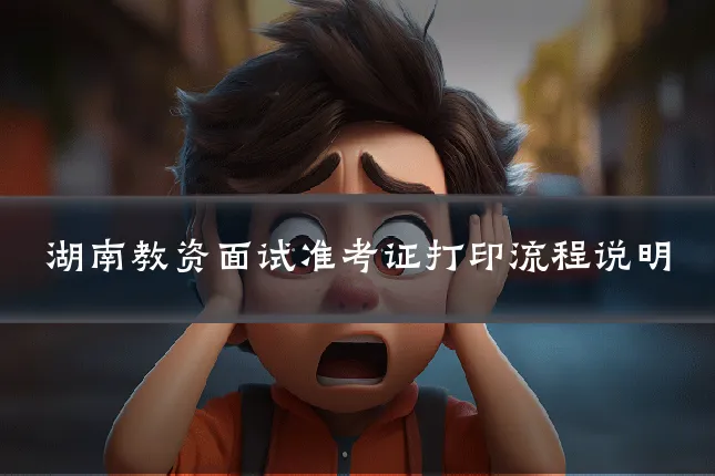 湖南教资面试准考证打印流程说明