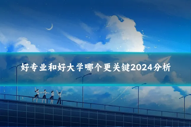 好专业和好大学哪个更关键2024分析