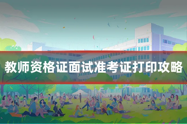教师资格证面试准考证打印攻略