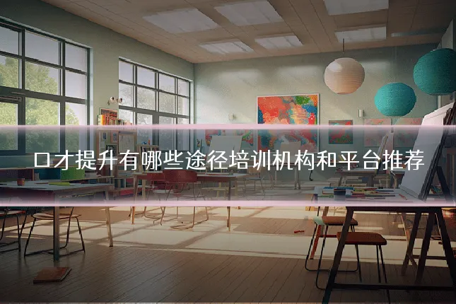 口才提升有哪些途径培训机构和平台推荐