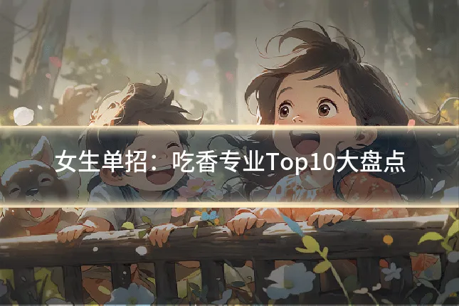 女生单招:吃香专业Top10大盘点