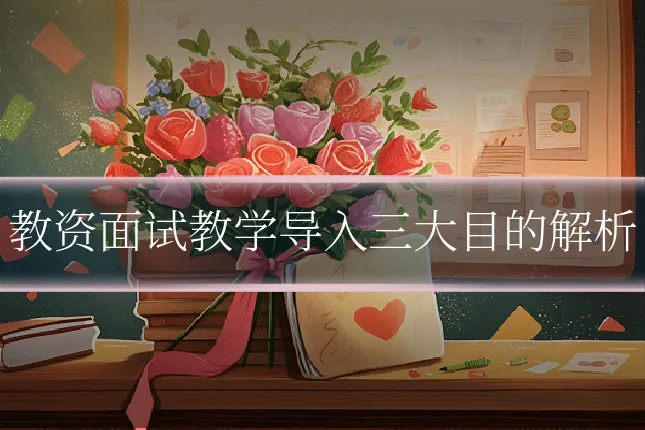 教资面试教学导入三大目的解析