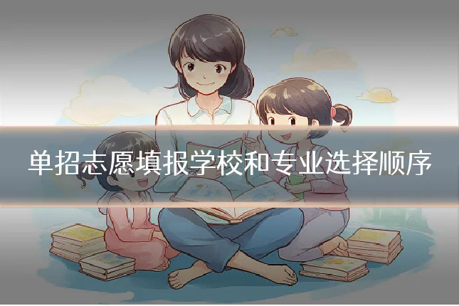 单招志愿填报学校和专业选择顺序