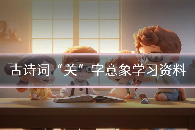 古诗词“关”字意象学习资料