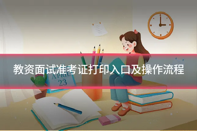 教资面试准考证打印入口及操作流程