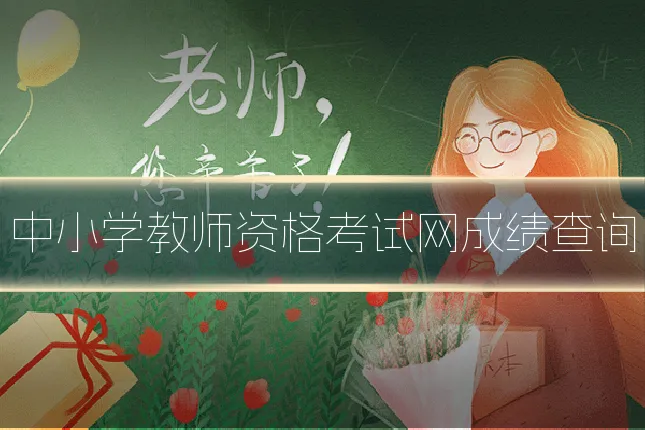 中小学教师资格考试网成绩查询