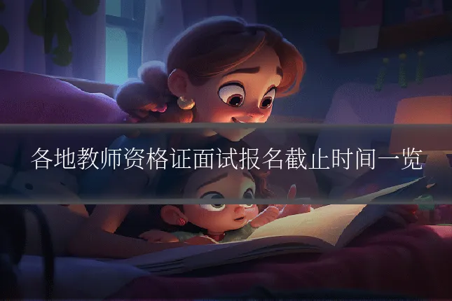 各地教师资格证面试报名截止时间一览